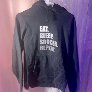 •Eat Sleep Soccer Repeat hoodie